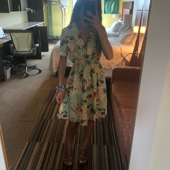 🔴SOLD🔴NWOT SHEIN Mint Green Collared Dress - Picture 2 of 9